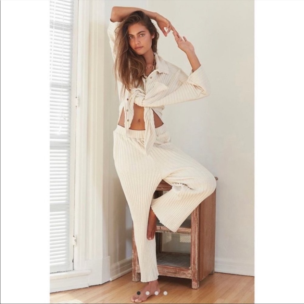 Free people Cream all mine one piece jumpsuit